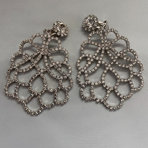 Kenneth Lane Rhinestone Chandelier Earrings - Picture 1 of 7